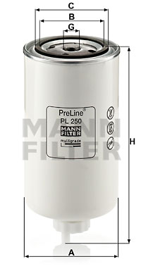 Polttoainesuodatin MANN-FILTER PL 250