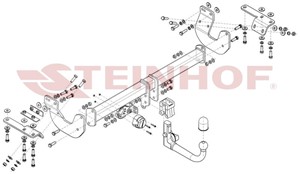 Vetokoukku, irrotettava, nissan x-trail, renault koleos ii