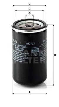 Polttoainesuodatin MANN-FILTER WK 733