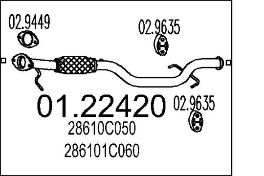 Pakoputki MTS 01.22420