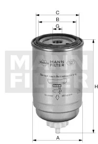 Polttoainesuodatin MANN-FILTER PL 50