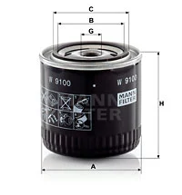 Öljynsuodatin MANN-FILTER W 9100
