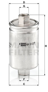 Polttoainesuodatin MANN-FILTER WK 612/2