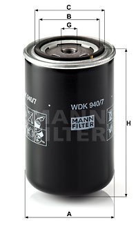 Polttoainesuodatin MANN-FILTER WDK 940/7