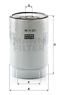 Polttoainesuodatin MANN-FILTER WK 11 001 x