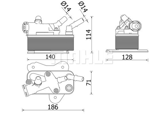 Öljynjäähdytin, autom. vaihteisto MAHLE ORIGINAL CLC 225 000P