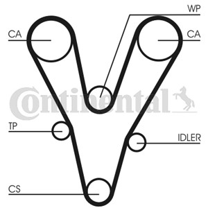 Hammashihna, kia carnival i, carnival ii, 0K9BV-12-205, 0K9BV-12-205B