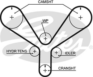 Hammashihna, honda accord coupé vi, odyssey, 06141P8B305, 14400-P8A-A01, 14400P8AA02